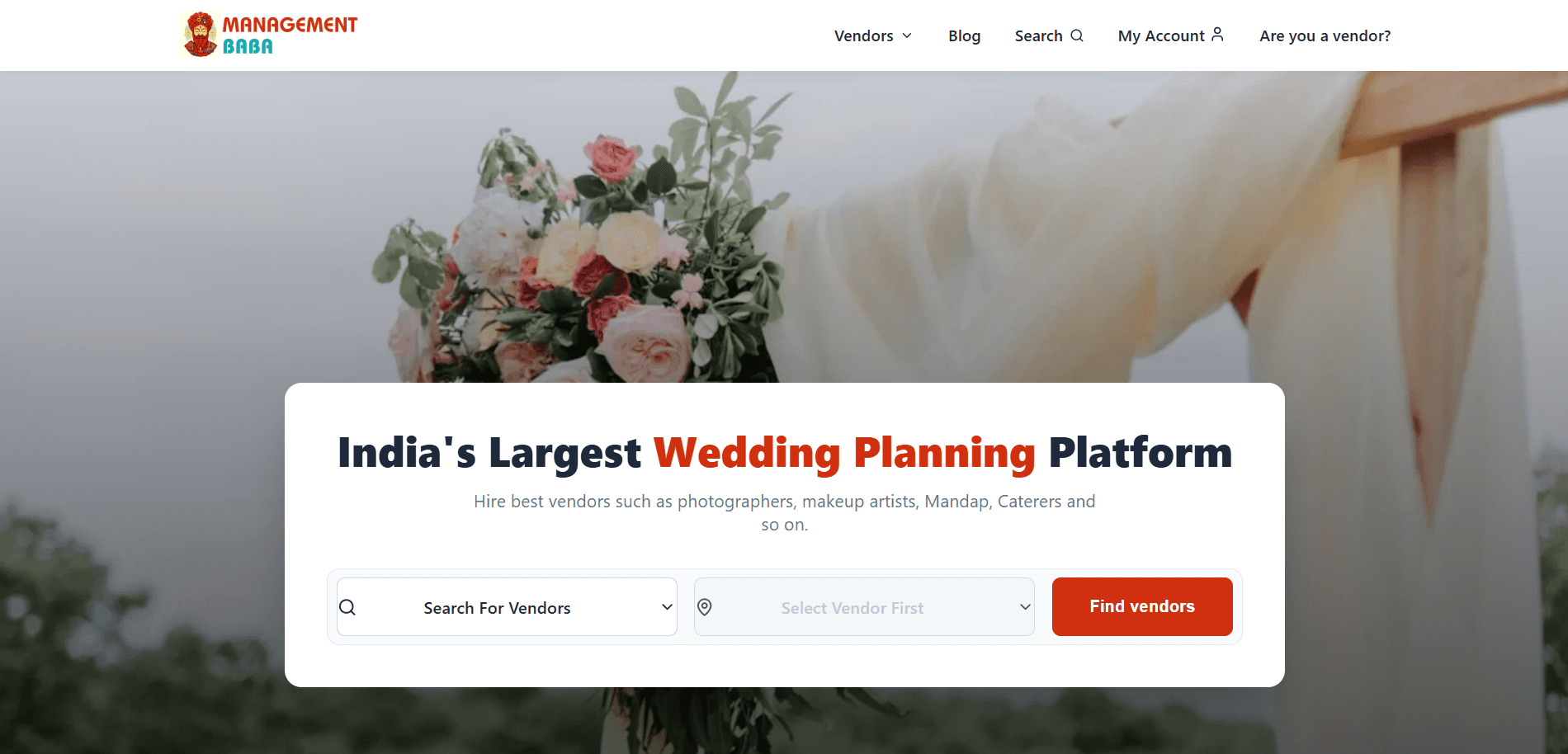 Management Baba website screenshot