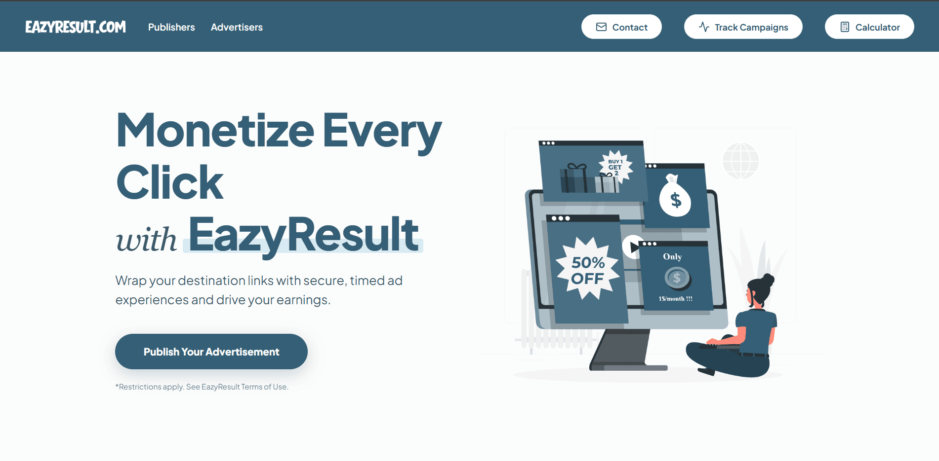 EazyResult website screenshot