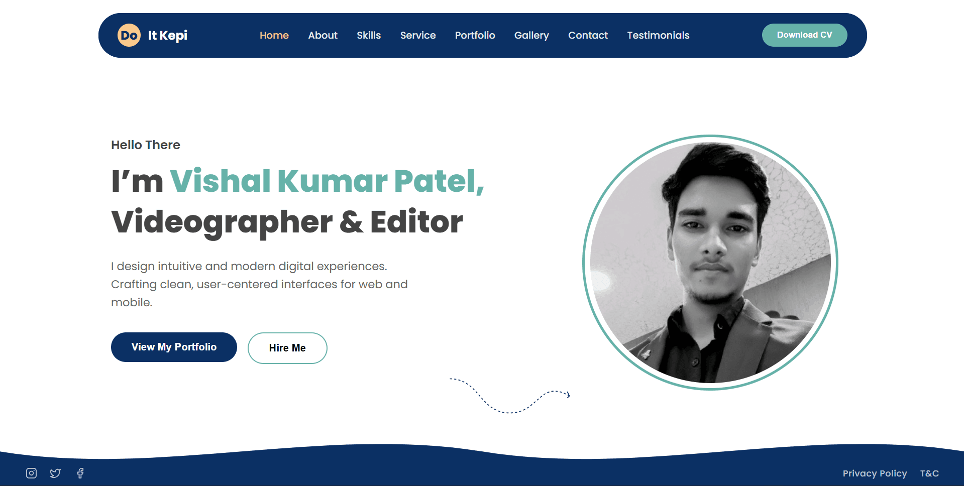 Vishal Kumar Patel website screenshot
